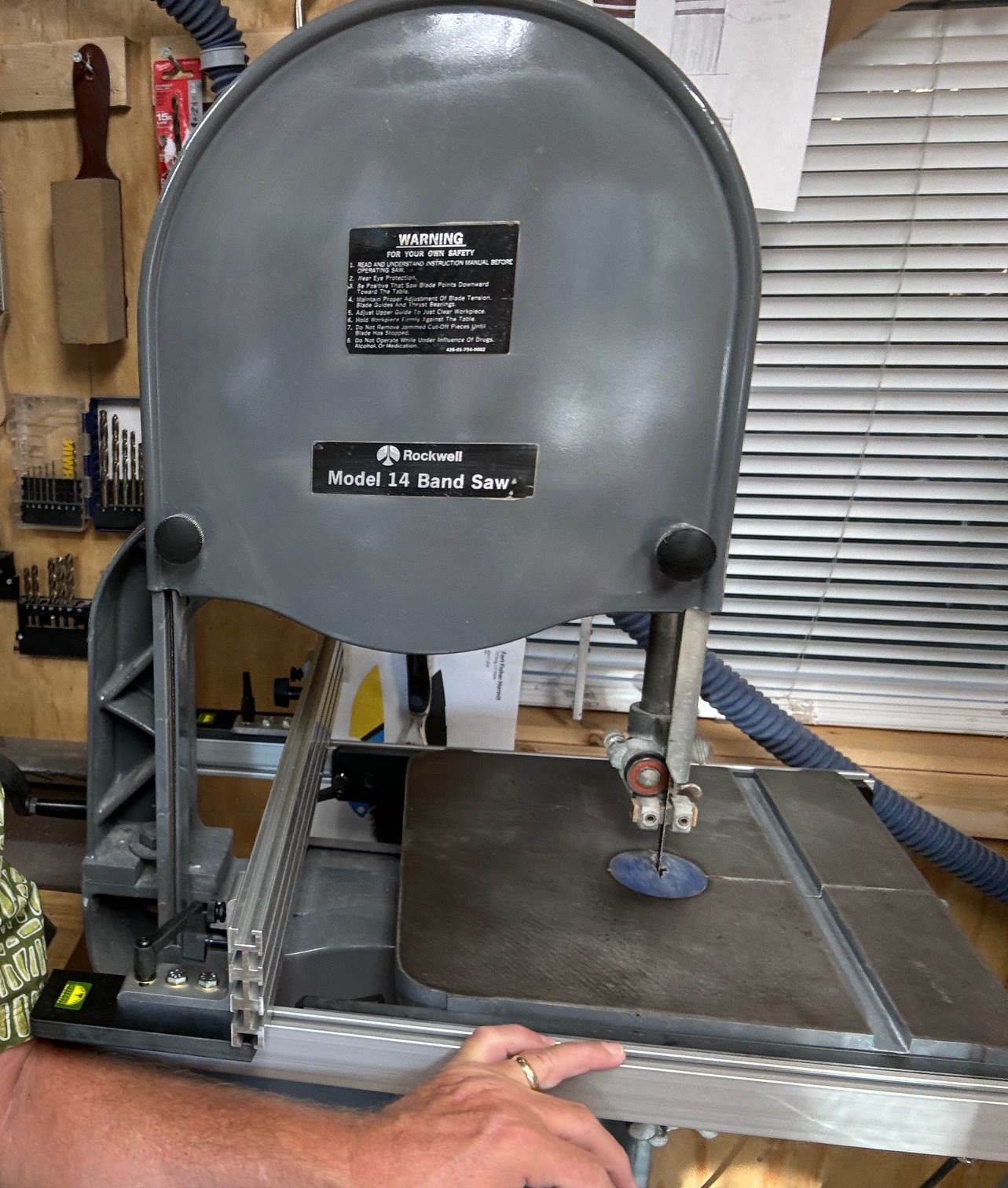 large bandsaw with a fence