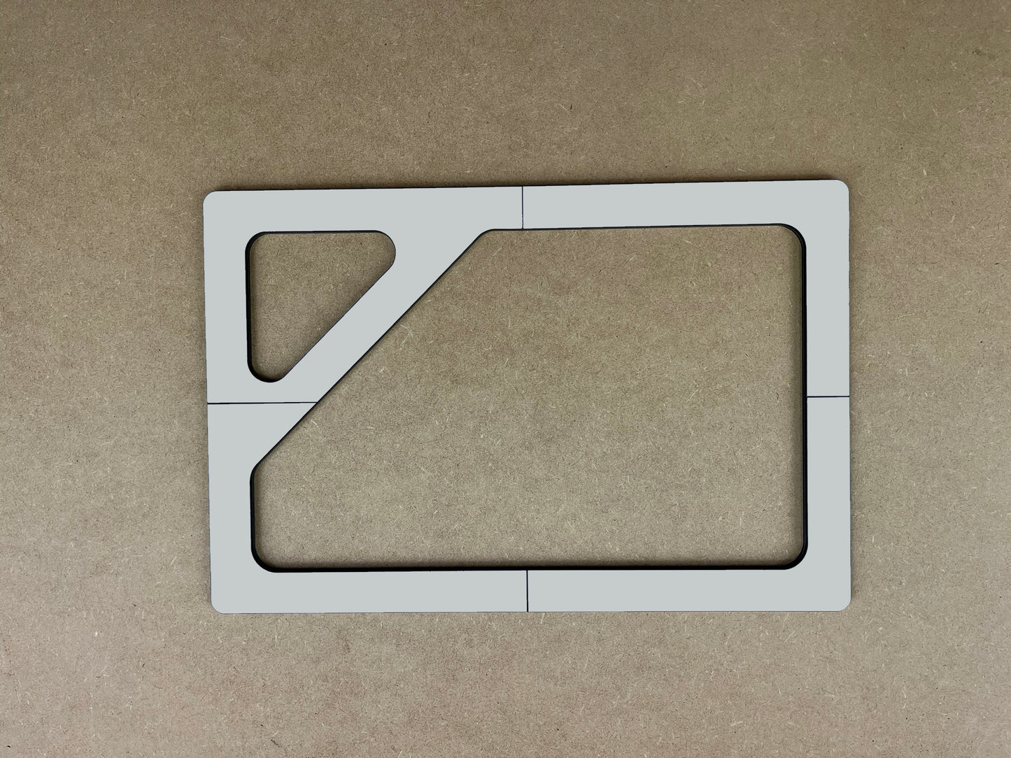 Rectangle Cutting Board with Triangle Corner Pocket Template