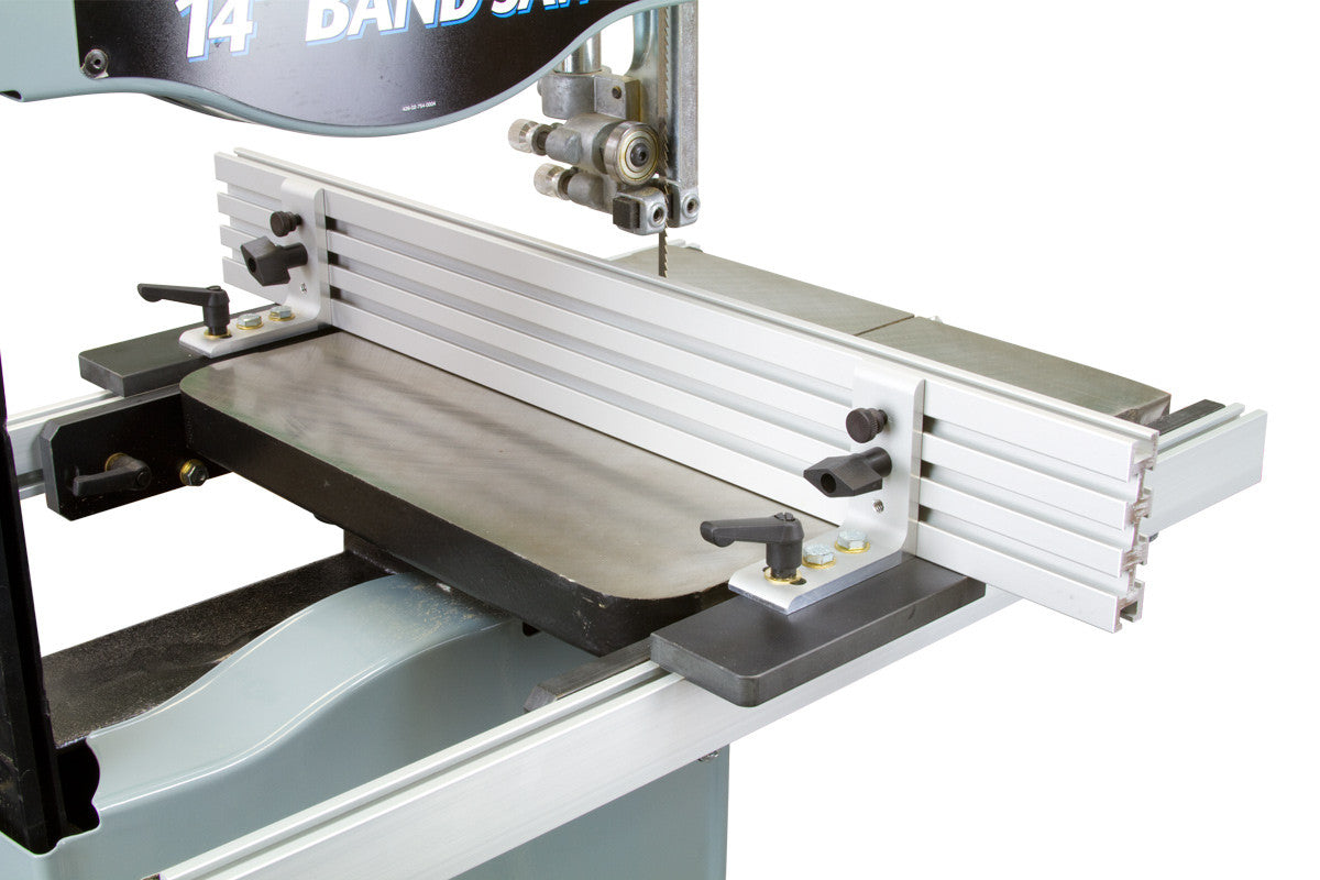 back side view of te bandsaw fence