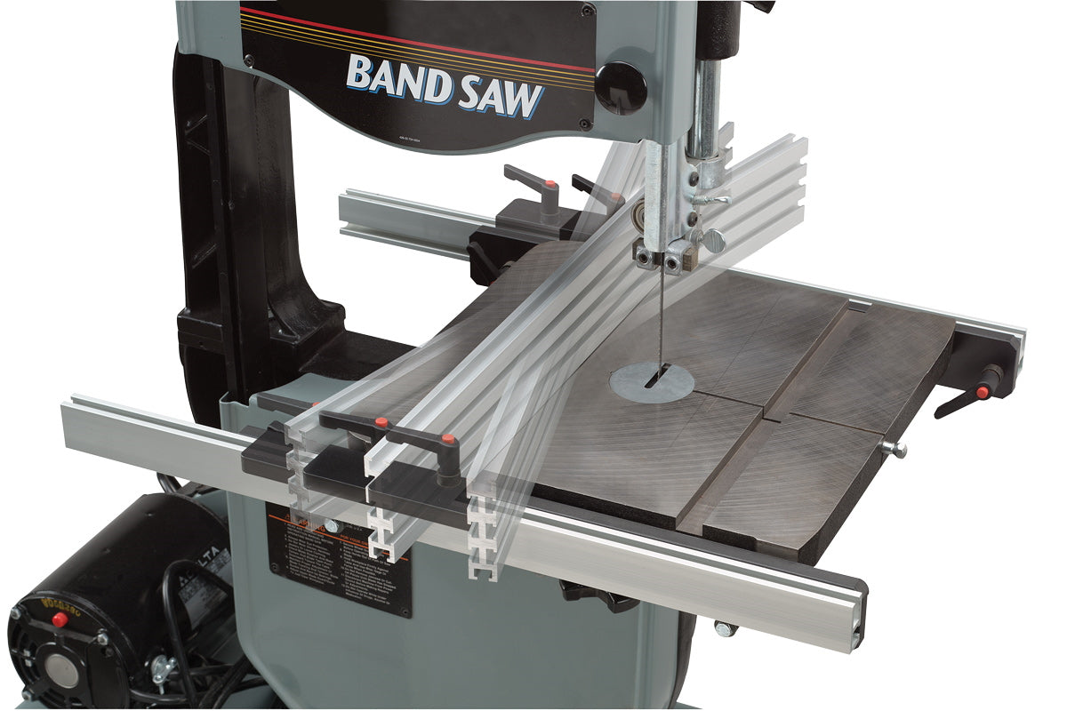 band saw fence in several positions