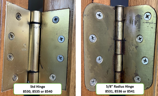comparison of wo different door hinge styles