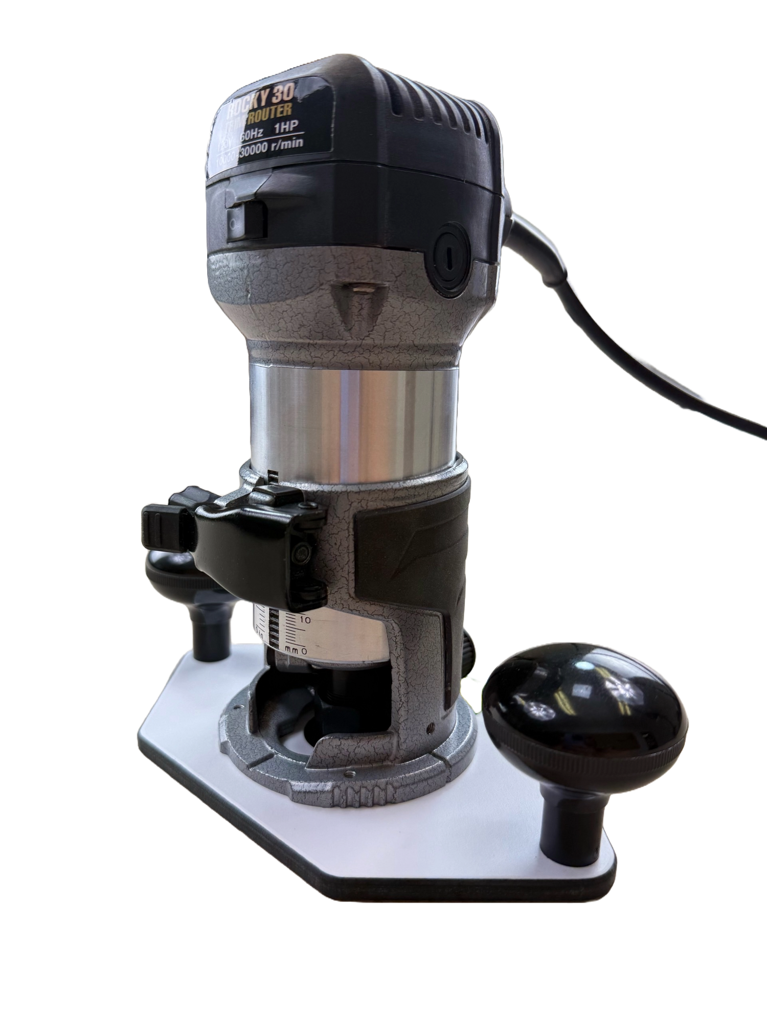 Router tool on a white base