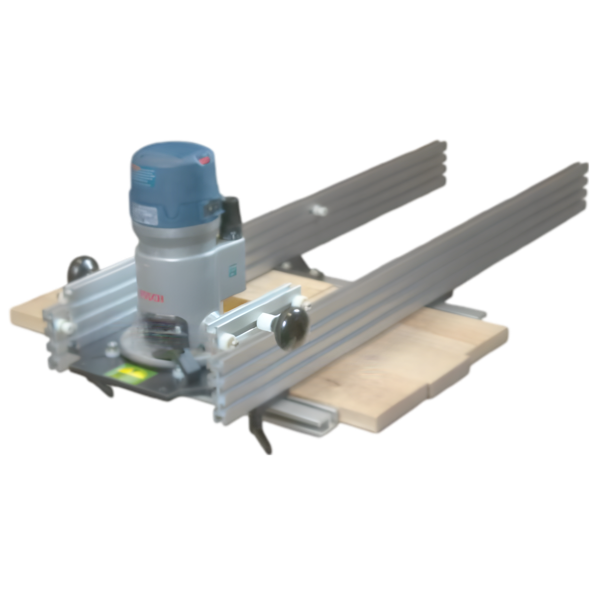 Woodhaven Ultra Track Planing Sled flattening a slab