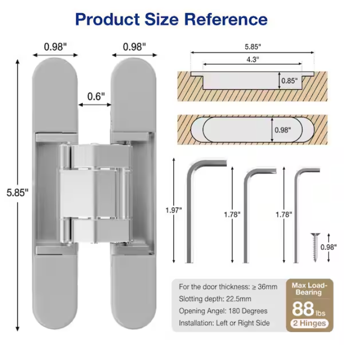 Winsoon Invisible Concealed Hinge Templates