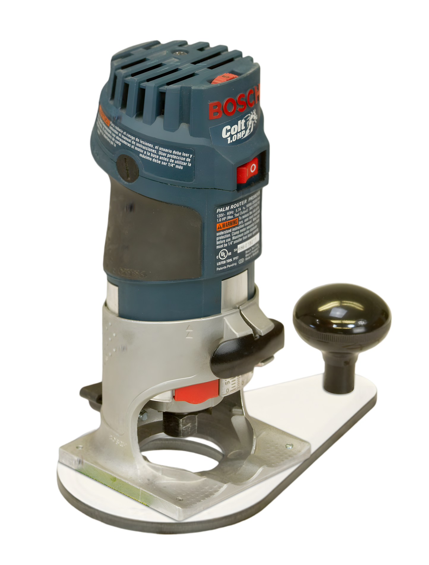 Offset Compact Router Plate, Solid Phenolic w/ Handle – Woodhaven