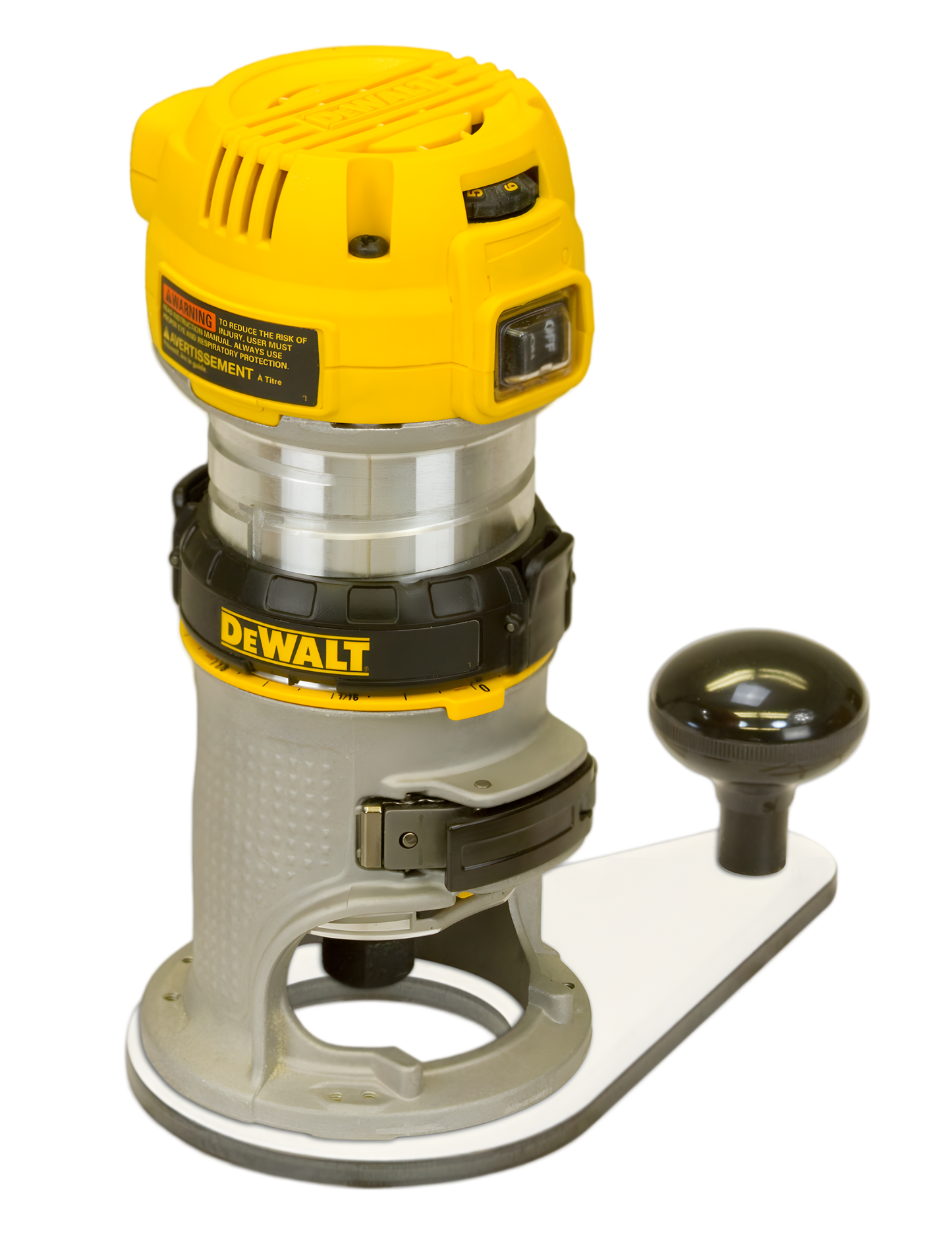 Offset Compact Router Plate, Solid Phenolic w/ Handle – Woodhaven