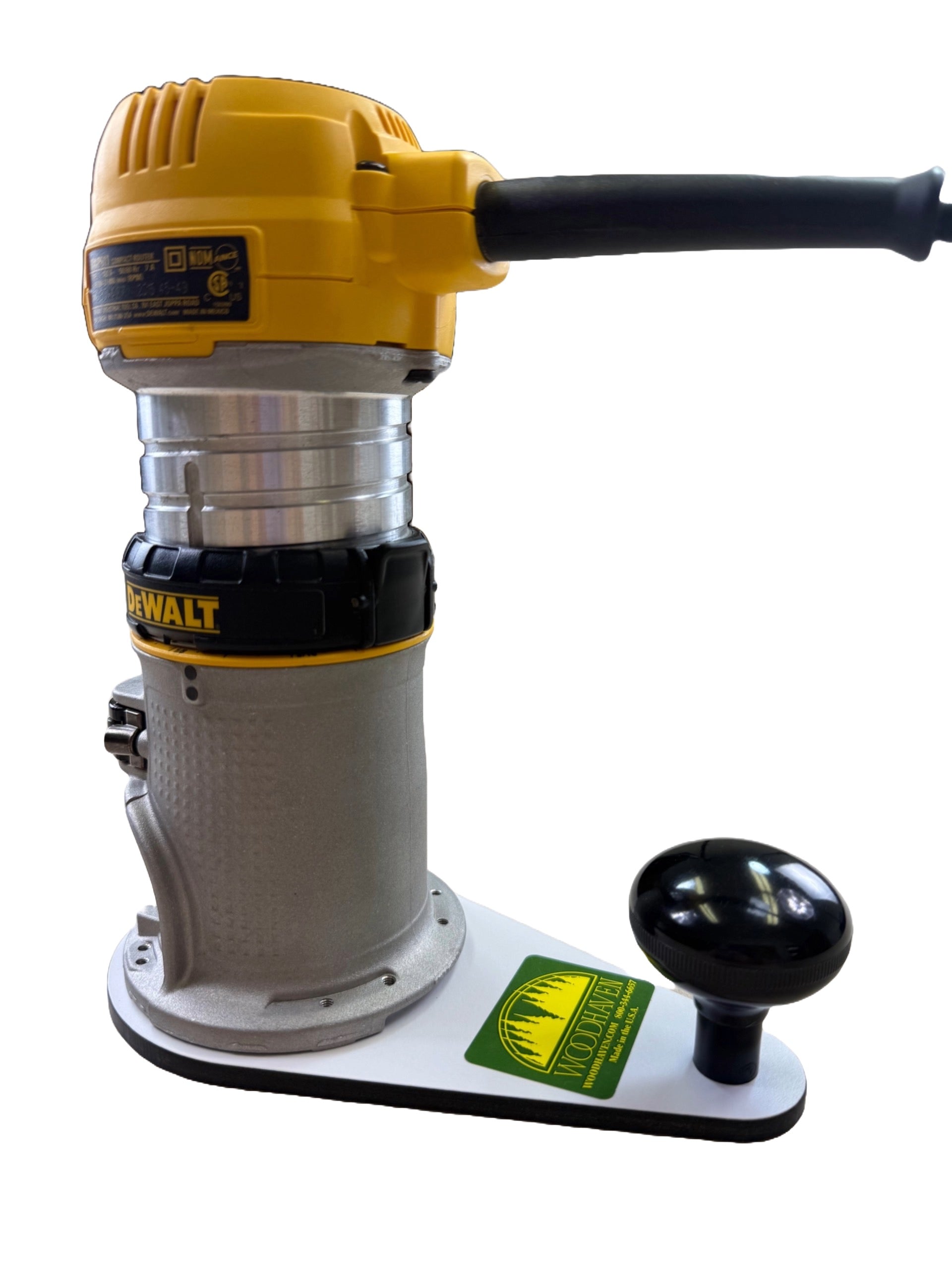 DeWalt router on an adapter base