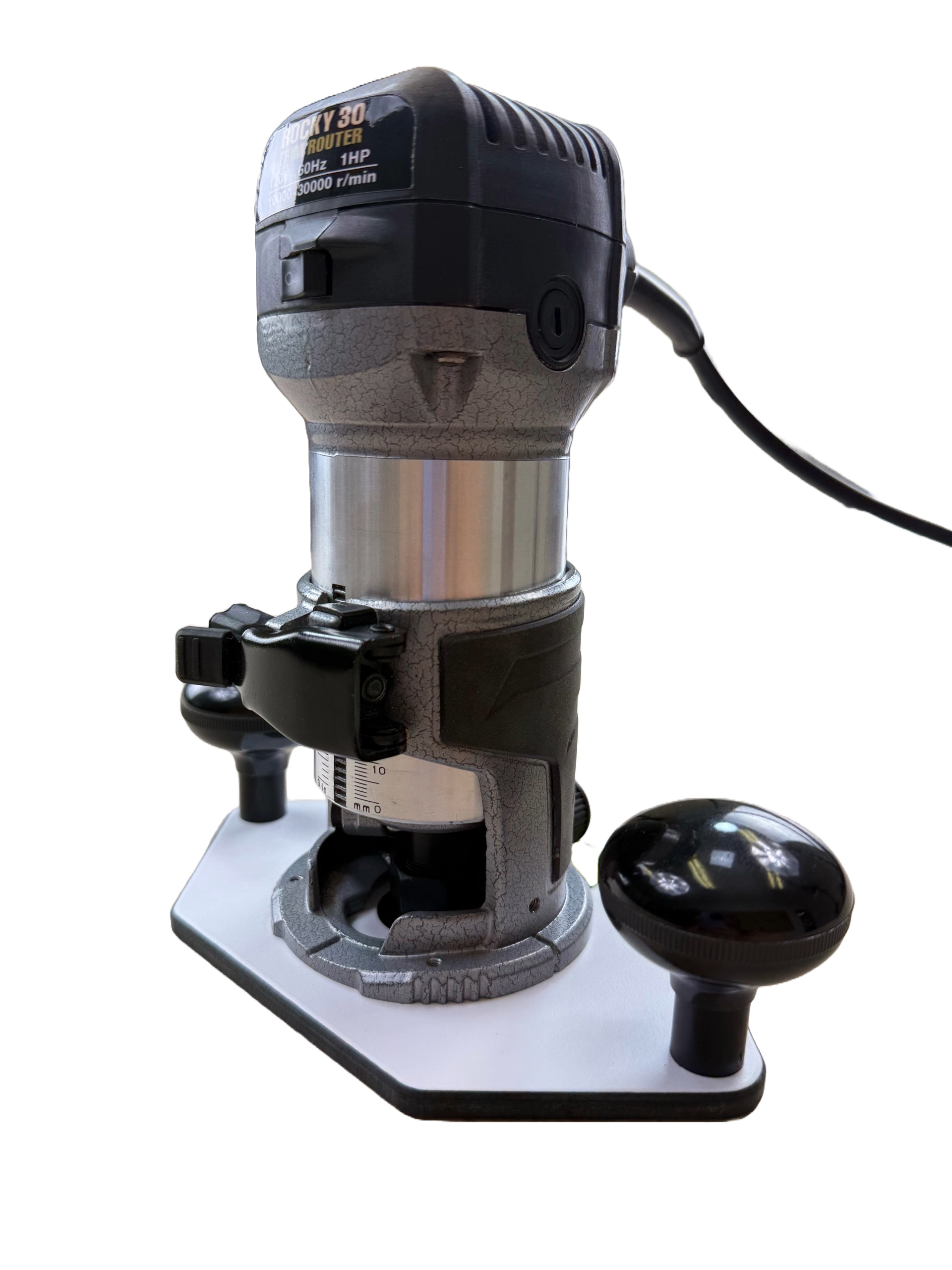 Router tool on a white base
