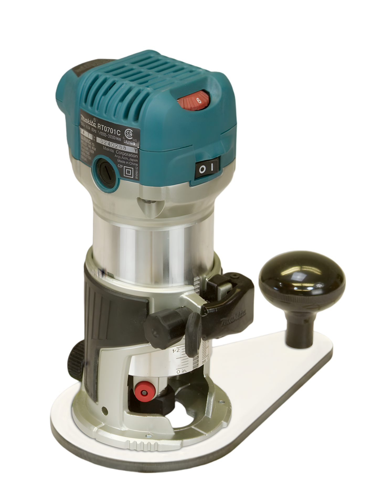 Offset Compact Router Plate, Solid Phenolic w/ Handle – Woodhaven