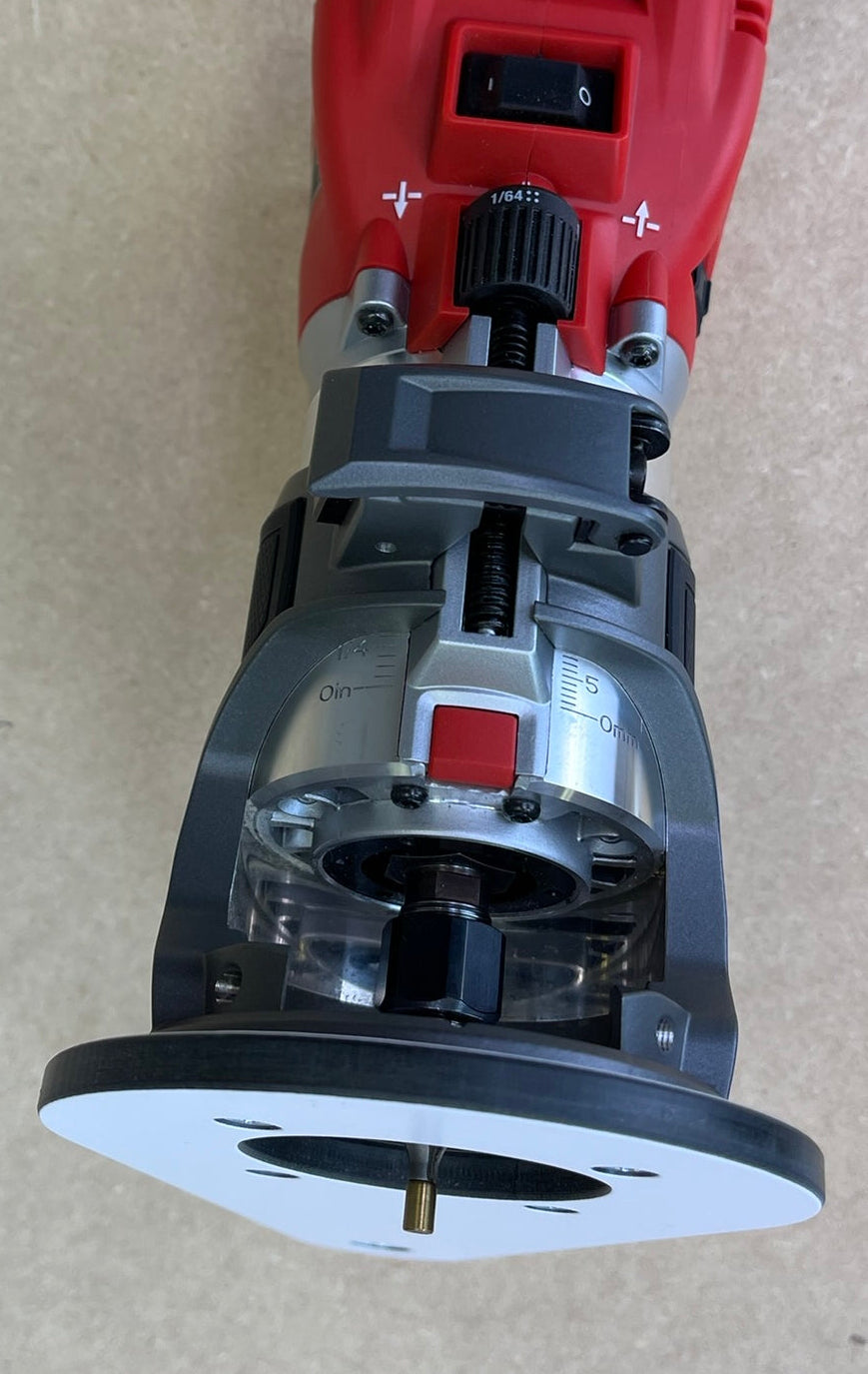 Offset Compact Router Plate, Solid Phenolic w/ Handle – Woodhaven