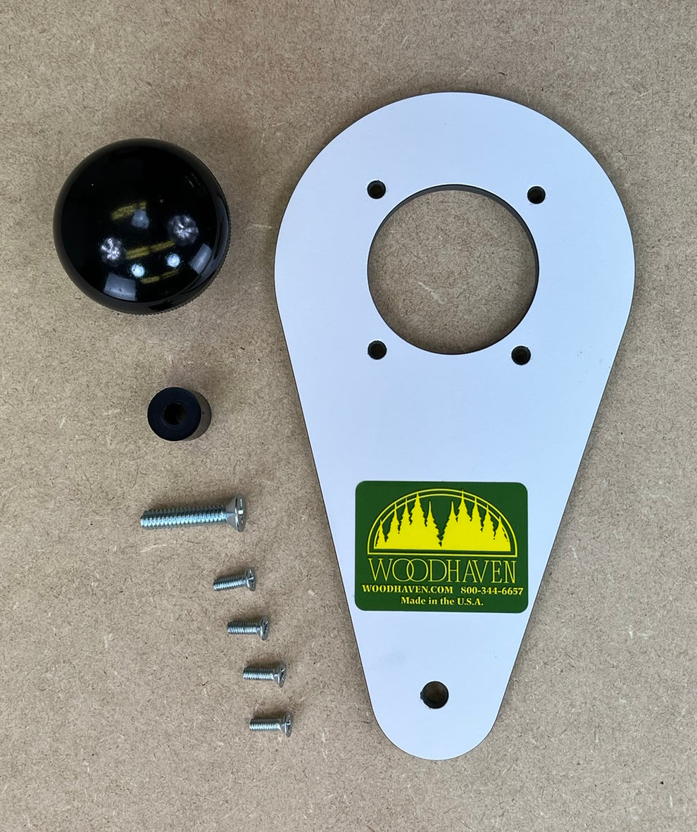 Offset Compact Router Plate, Solid Phenolic w/ Handle – Woodhaven