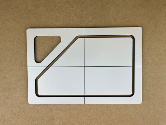 Rectangle Cutting Board with Triangle Corner Pocket Template