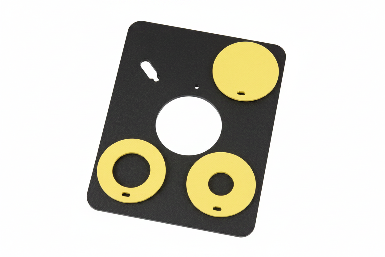  router table plate with 3 inserts
