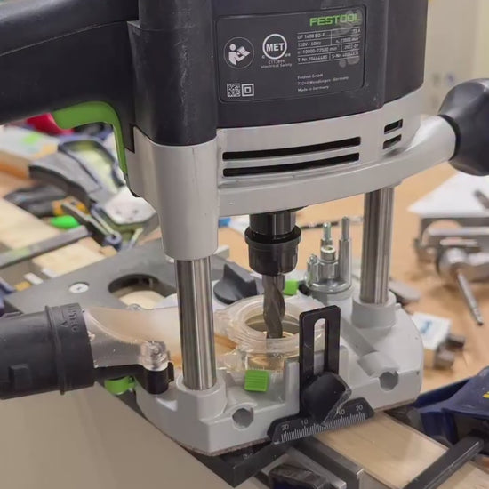 Video highlighting use of the Woodhaven invisible hinge jig