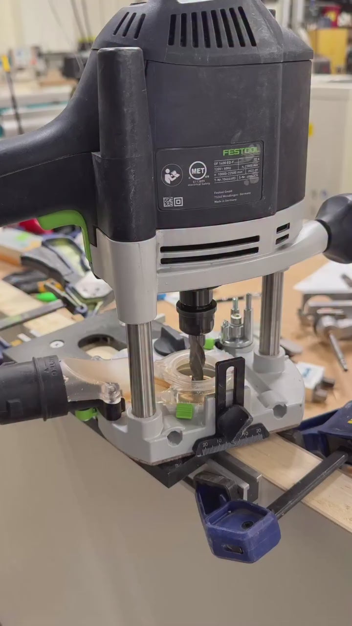 Video highlighting use of the Woodhaven invisible hinge jig
