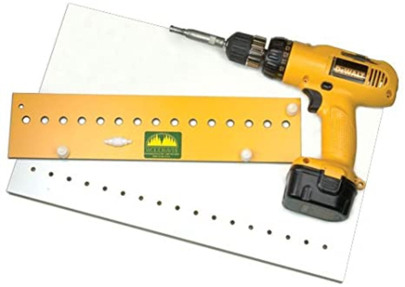 Woodhaven 783 shelf pin jig, 31-1/2 inch with 1-inch spacing, for 5mm and 1/4-inch shelf pins